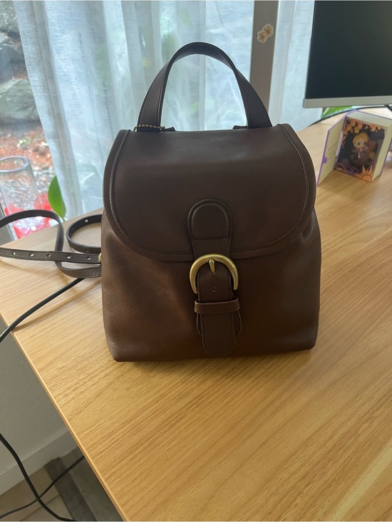 Coach Handbags - Coach Brown Leather Buckle Backpack vintage